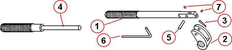 RCBS Berdan primer removing tool, parts identification