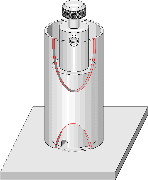 Assembly of complete Hydraulic Decapper, with front cut away